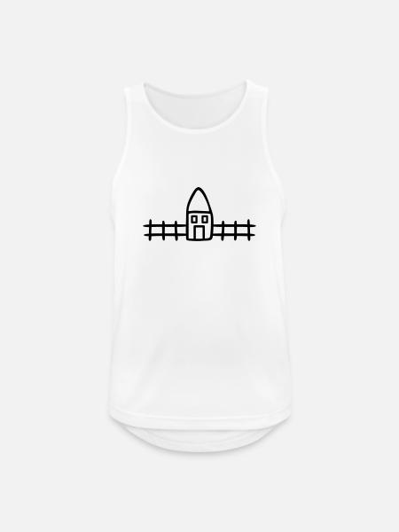 Haus mit Garten - Männer Tank Top atmungsaktiv - Weiß