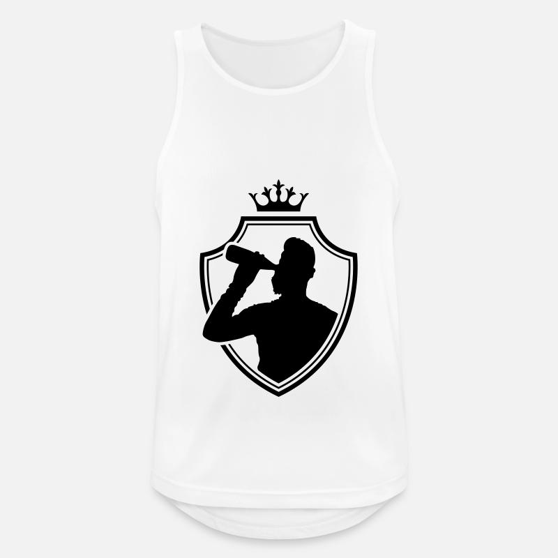 drinking wappen - Männer Tank Top atmungsaktiv - Weiß