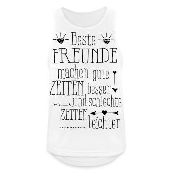 Beste Freunde - Männer Tank Top atmungsaktiv - Weiß - Vorne - Nick (188cm)