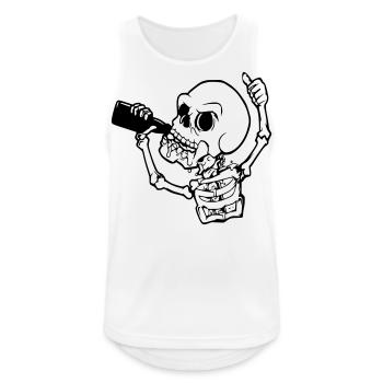 Halloween Skeleton with Beer - Men's Breathable Tank Top - white - Front - Nick (188cm)