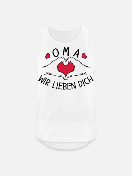 Oma wir lieben Dich - Männer Tank Top atmungsaktiv - Weiß