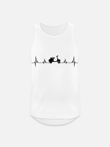 herzschlag_roller1 - Männer Tank Top atmungsaktiv - Weiß