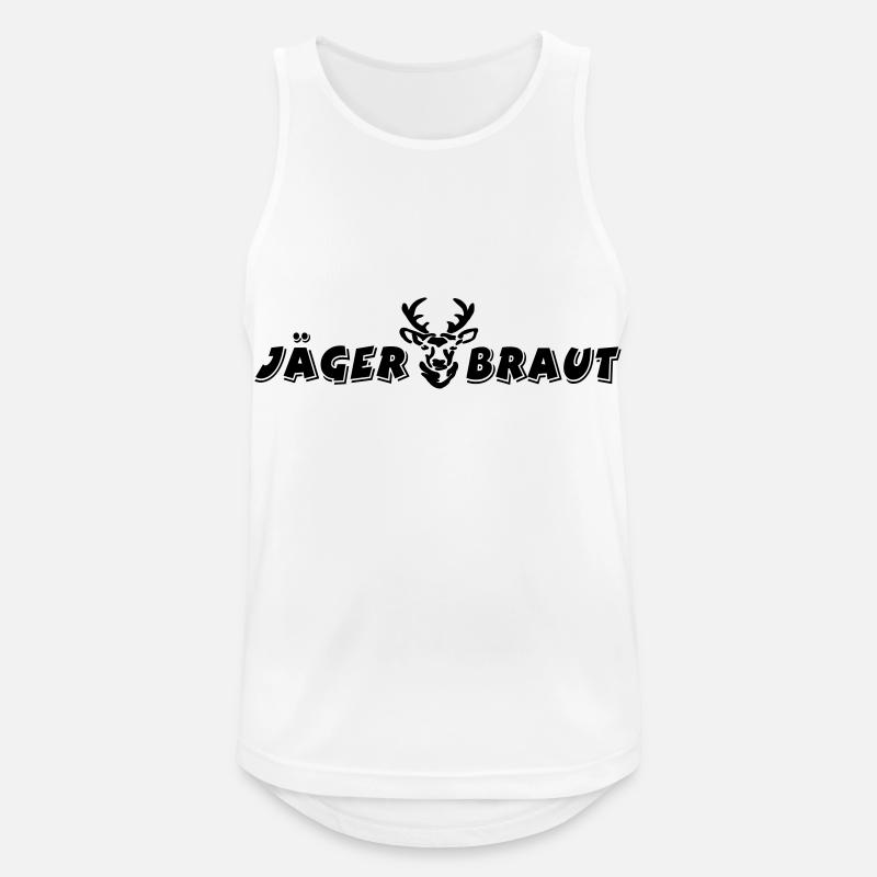 jägerbraut Jäger Braut - Männer Tank Top atmungsaktiv - Weiß