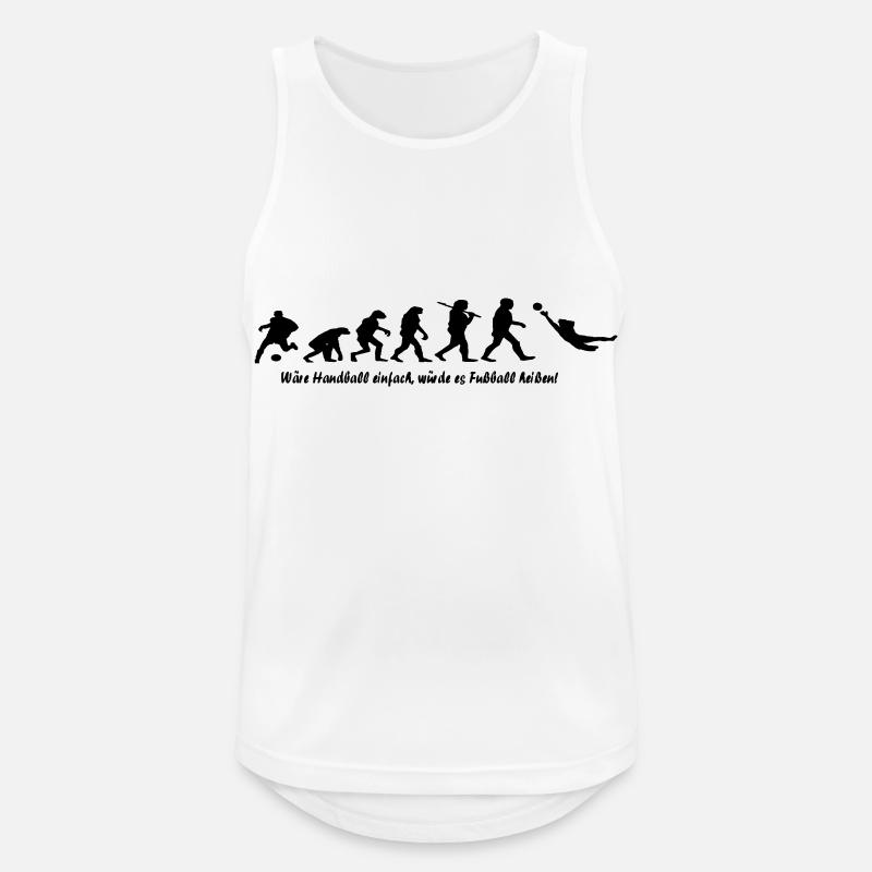 handball_evolution_mit_spruch - Männer Tank Top atmungsaktiv - Weiß
