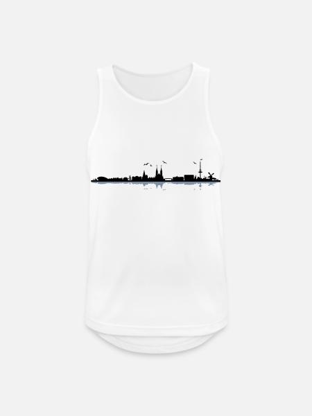 Bremen Skyline - Men's Breathable Tank Top - white