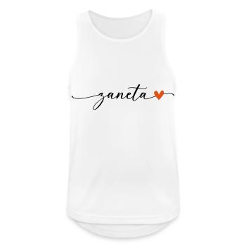 Zaneta Name Kalligrafie Schrift - Männer Tank Top atmungsaktiv - Weiß - Vorne - Nick (188cm)