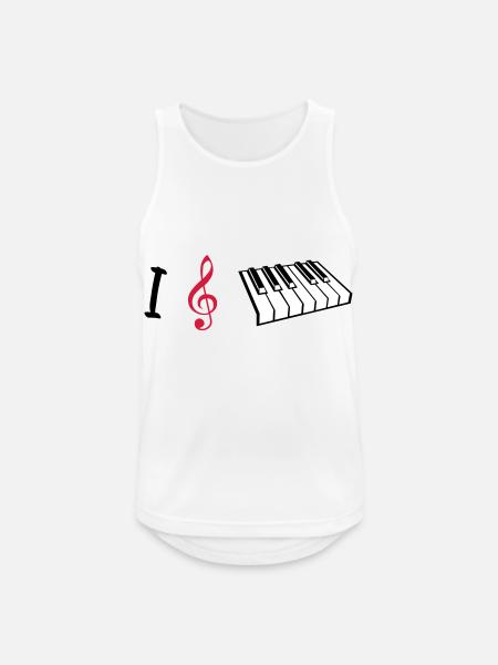 I love piano, piano - Men's Breathable Tank Top - white