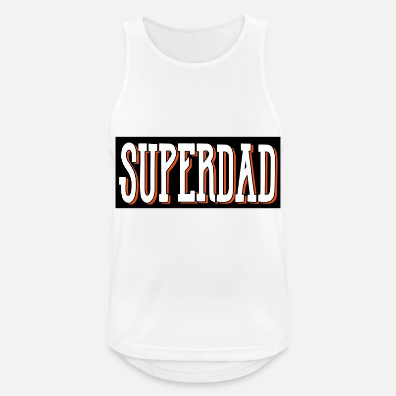 superdad papa bester - Männer Tank Top atmungsaktiv - Weiß
