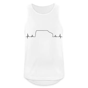 Bus Herzschlag - Männer Tank Top atmungsaktiv - Weiß - Vorne - Nick (188cm)