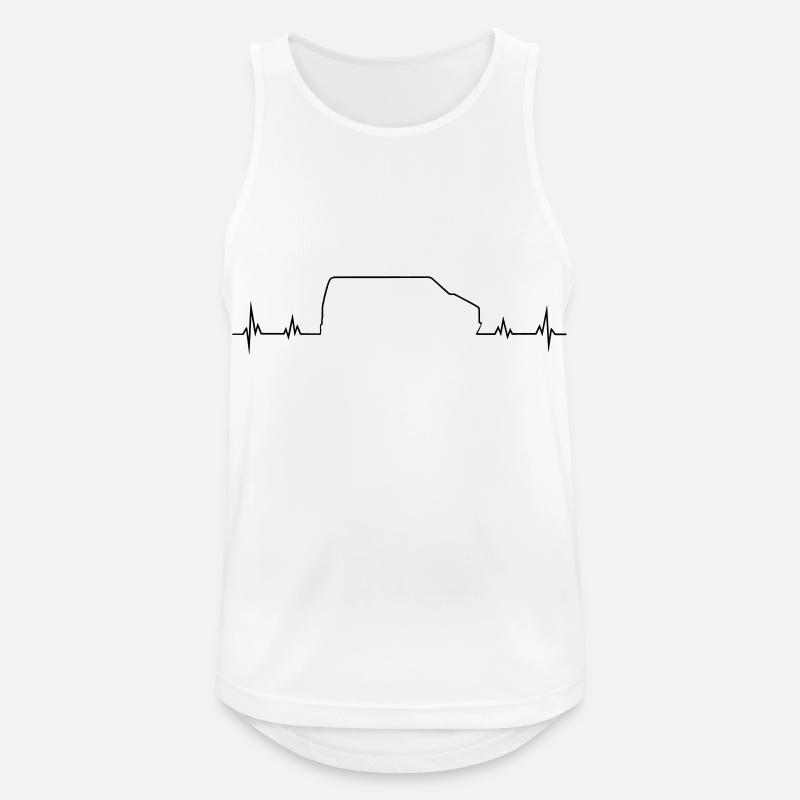 Bus Herzschlag - Männer Tank Top atmungsaktiv - Weiß