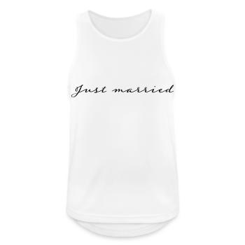 Just married married couple wedding couple - Men's Breathable Tank Top - white - Front - Nick (188cm)