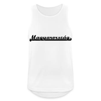 Magyarorszg writing - Men's Breathable Tank Top - white - Front - Nick (188cm)