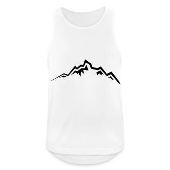 Mountains Mountain Mountains Mountain 18 Drawing area 19 - Men's Breathable Tank Top - white - Front - Nick (188cm)