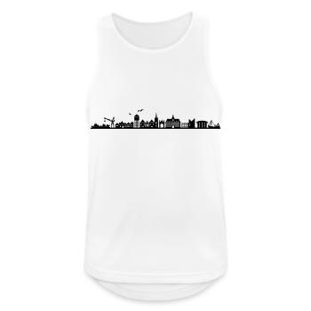 Skyline - Emden - Männer Tank Top atmungsaktiv - Weiß - Vorne - Nick (188cm)