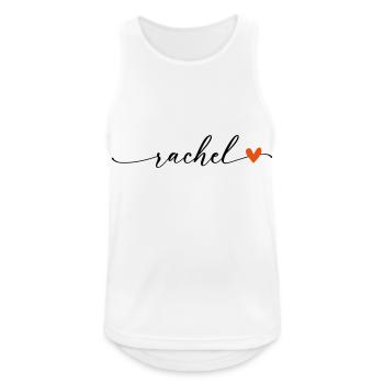 Rachel Name Calligraphy Font - Men's Breathable Tank Top - white - Front - Nick (188cm)
