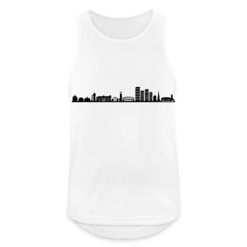 Skyline - Mülheim Ruhr - Männer Tank Top atmungsaktiv - Weiß - Vorne - Nick (188cm)