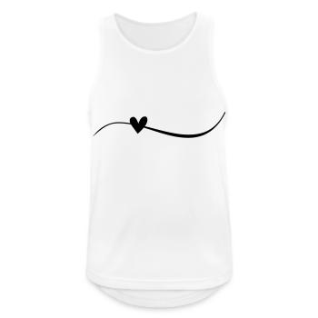 Line with heart - Men's Breathable Tank Top - white - Front - Nick (188cm)