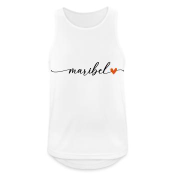 Maribel Name Calligraphy Font - Men's Breathable Tank Top - white - Front - Nick (188cm)