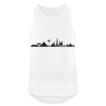 Skyline - Paris - Männer Tank Top atmungsaktiv - Weiß - Vorne - Nick (188cm)