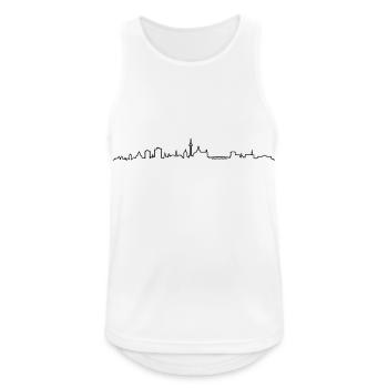 Skyline - Mannheim - Männer Tank Top atmungsaktiv - Weiß - Vorne - Nick (188cm)