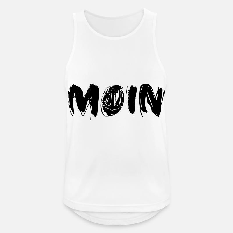 Moin Moin - Männer Tank Top atmungsaktiv - Weiß