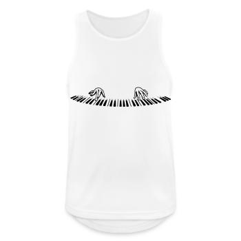 klavier finger - Men's Breathable Tank Top - white - Front - Nick (188cm)