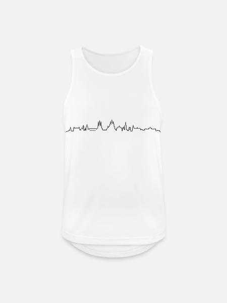Skyline - Erfurt - Männer Tank Top atmungsaktiv - Weiß