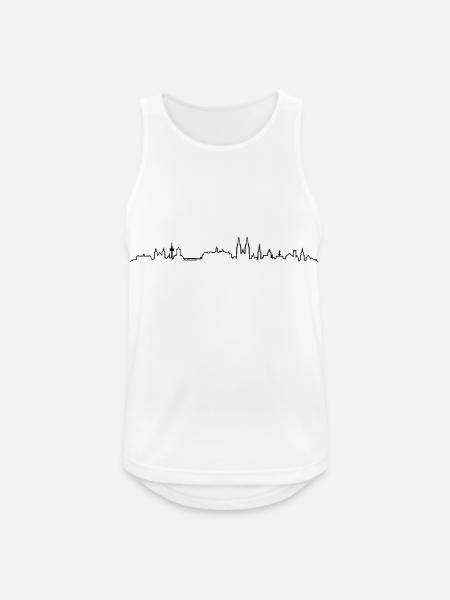 Skyline - Regensburg - Männer Tank Top atmungsaktiv - Weiß