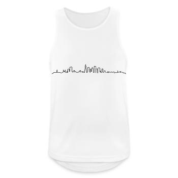 Skyline - San Francisco - Männer Tank Top atmungsaktiv - Weiß - Vorne - Nick (188cm)