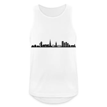 Skyline - Mülheim Ruhr - Männer Tank Top atmungsaktiv - Weiß - Vorne - Nick (188cm)