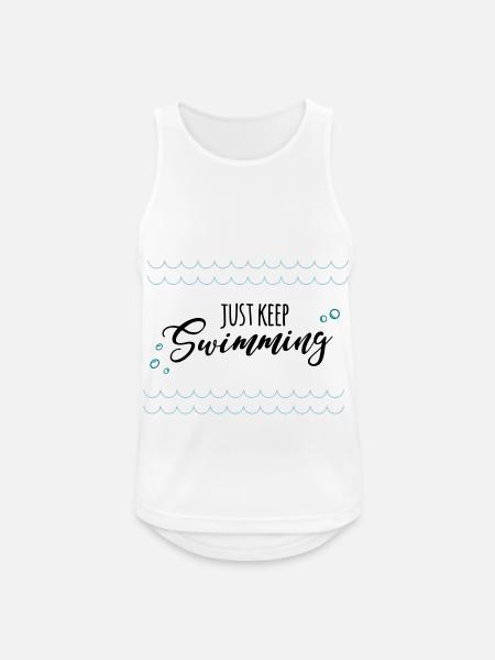 keep swimming - Men's Breathable Tank Top - white