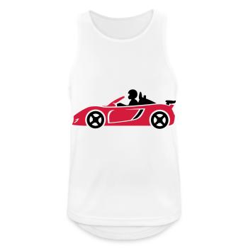 Voiture de course Voiture de sport - Débardeur respirant Homme - blanc - Devant - Nick (188cm)