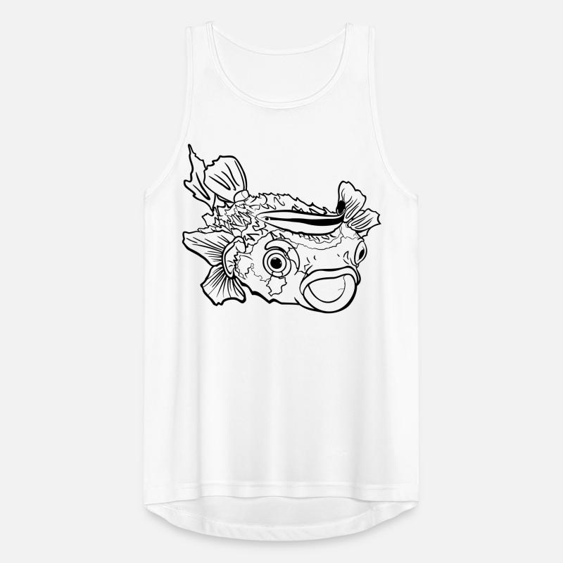 Kugelfisch Igelfisch und Putzerlippfisch Symbiose Männer Tank Top atmungsaktiv