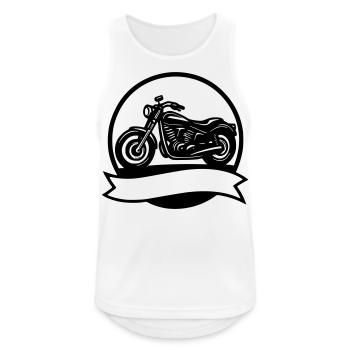 moto vintage - Débardeur respirant Homme - blanc - Devant - Nick (188cm)
