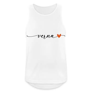 Verna Name Calligraphy Font - Men's Breathable Tank Top - white - Front - Nick (188cm)