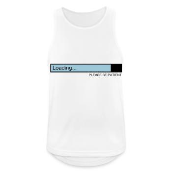loading / ladebalken / pc / download - Männer Tank Top atmungsaktiv - Weiß - Vorne - Nick (188cm)