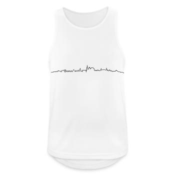 Skyline Aachen - Männer Tank Top atmungsaktiv - Weiß - Vorne - Nick (188cm)