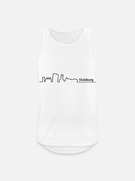 Duisburg skyline - Men's Breathable Tank Top - white