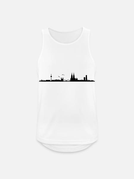 Cologne Skyline Panorama - Men's Breathable Tank Top - white