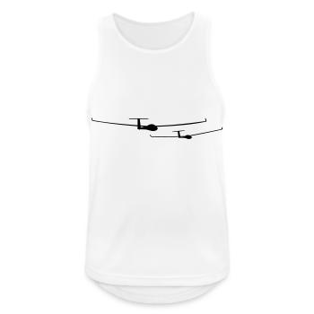 Team Segelflieger - Männer Tank Top atmungsaktiv - Weiß - Vorne - Nick (188cm)