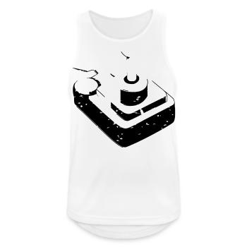 Joystick Player Game Controller rétro Gaming - Débardeur respirant Homme - blanc - Devant - Nick (188cm)