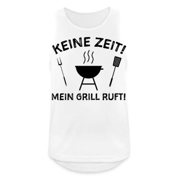 Grill Grillen Sprüche Humor Grillsaison - Männer Tank Top atmungsaktiv - Weiß - Vorne - Nick (188cm)