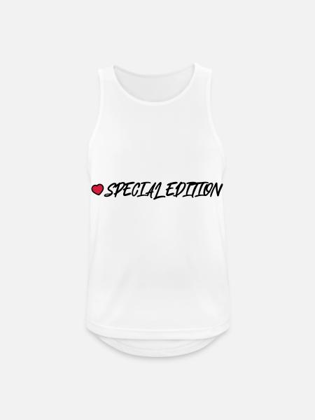 Special Edition Heart - Men's Breathable Tank Top - white