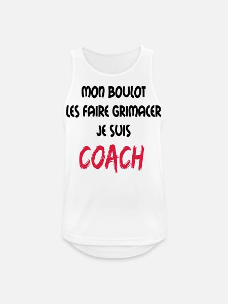 Mon boulot coach 1 - Men's Breathable Tank Top - white