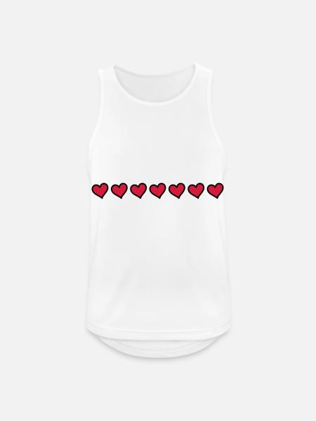 Herzen Symbole Liebe - Männer Tank Top atmungsaktiv - Weiß