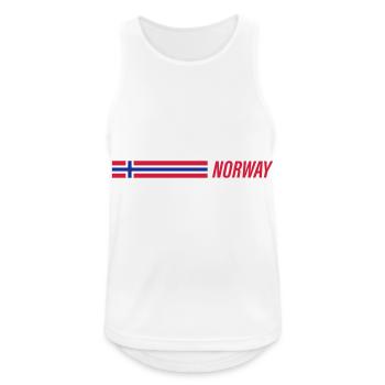 Norwegen Fahne - Männer Tank Top atmungsaktiv - Weiß - Vorne - Nick (188cm)
