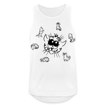 Sun from incredibly cute cats - Men's Breathable Tank Top - white - Front - Nick (188cm)