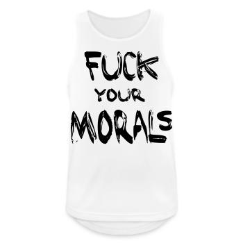 fuck your morals FEMEN - Männer Tank Top atmungsaktiv - Weiß - Vorne - Nick (188cm)