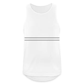 Zwei Striche - Männer Tank Top atmungsaktiv - Weiß - Vorne - Nick (188cm)