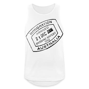 Travel stamp - Men's Breathable Tank Top - white - Front - Nick (188cm)